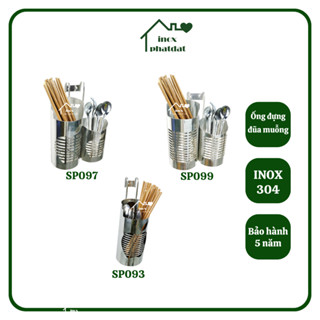  Ống đựng đũa muỗng Inox 304 PHÁT ĐẠT giá để đũa hộp để đũa thìa inox cao cấp  SP093.097.099  