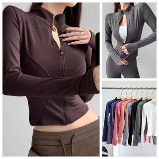  Áo khoác tập thể thao Gym Yoga áo chống nắng nữ dài tay co giản ôm Body AT01 