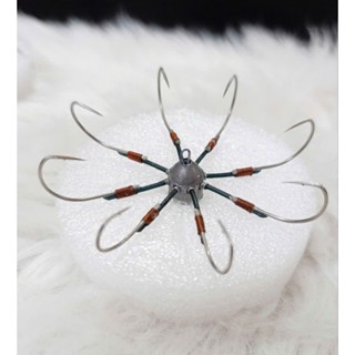 Lưỡi Câu Chùm Chì Đúc  Thép Trắng Chống Ghỉ Câu Biển cá dìa, nâu