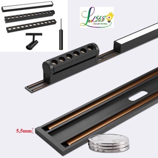  Ray mỏng Thanh ray nam châm siêu mỏng 6mm máng đèn led rọi ray tiêu điểm tán quang thả ống bơ 