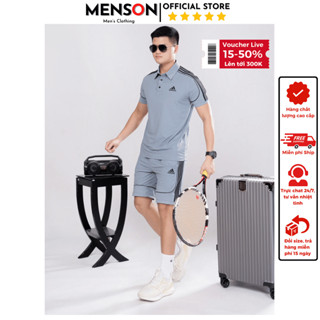  Đồ bộ Adidas cao cấp mùa hè chất mát chuẩn phom xịn đẹp Menson MH5-236 Bộ thể thao nam cộc tay thun lạnh mùa hè 2025 