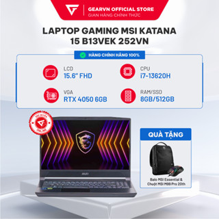 Laptop gaming MSI Katana 15 B13VEK 252VN i7-13620H| 4050| 15.6" FHD
