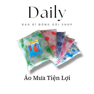  Áo Mưa Chấm Bi DAILYSHOP áo mưa nilon tiện lợi nhanh chóng sử dụng một lần 