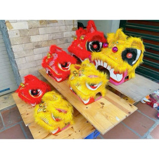 Đầu lân sư tử loại đẹp có đuôi kim sa,có đèn nhấp nháy