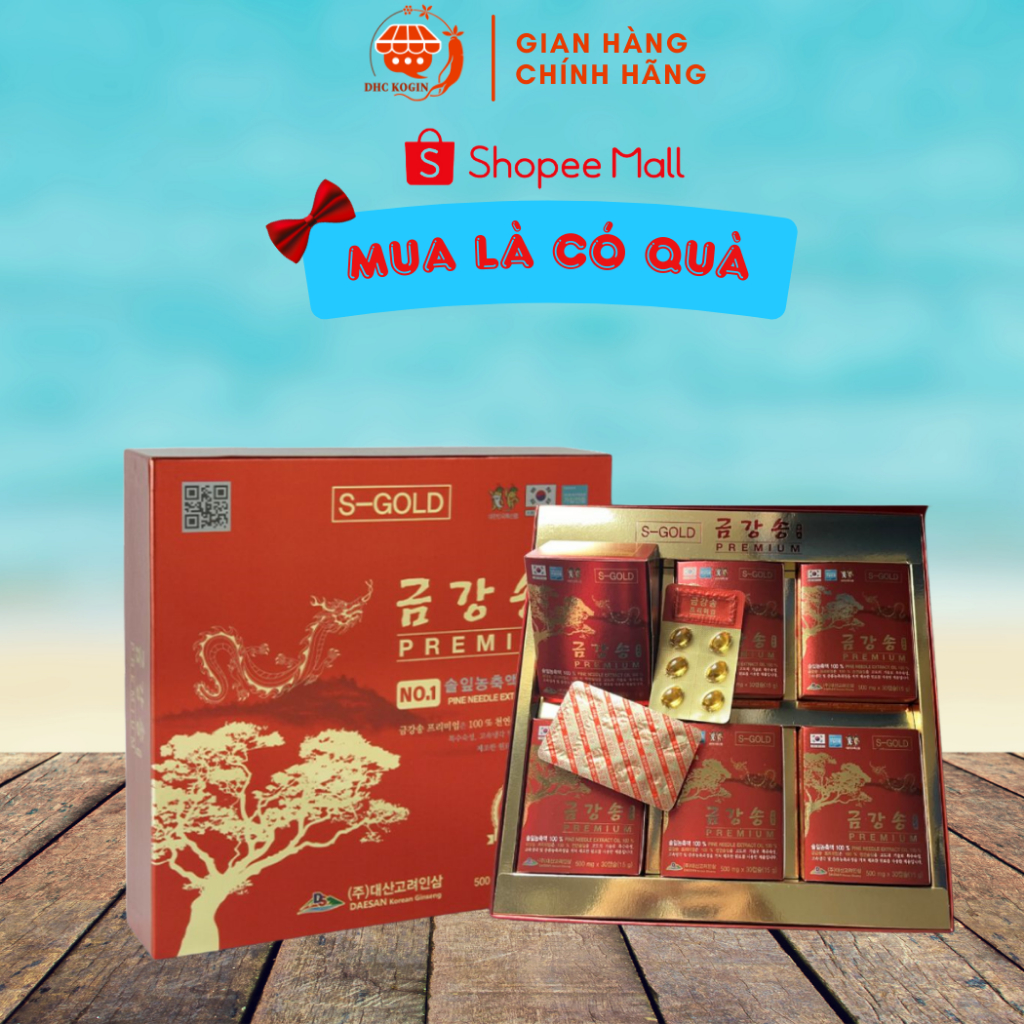 Viên Uống Tinh Dầu Thông Đỏ DAESAN - Premium Pine Needle Extract Oil 100% (500mg x 180 viên) - DHC K