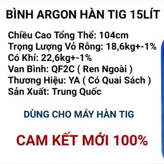 Hàn Tig Bình Argon 8Lít
