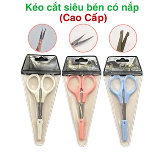 Kéo cắt có đầu bịt chuyên dùng cho cắt tỉa lông mi, lông mày bằng thép siêu bền an toàn (dụng cụ nối mi)
