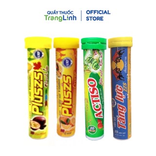 [NEW] Viên C sủi Vitamin Pluszs cam, chanh leo, actiso, tăng lực, oresol