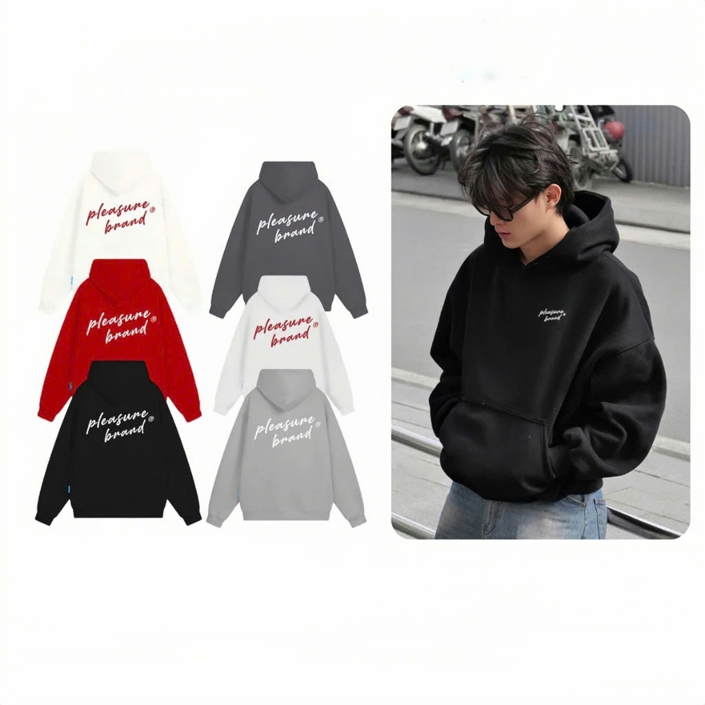 ÁO KHOÁC HOODIE NAM NỮ NỈ BÔNG CHỮ IN PLE..A..SURE , ÁO KHOÁC HOODIE NAM NỮ VỚI 2 MÀU SIÊU HOT