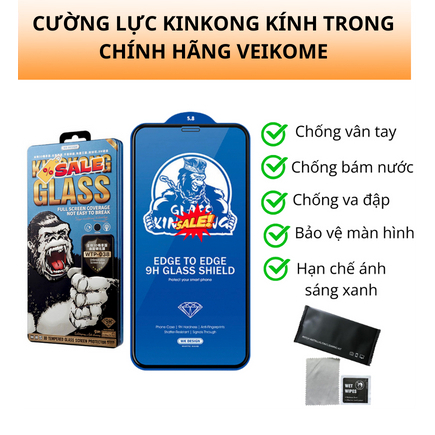 Kính Cường Lực WEKO0ME Full Màn 038  Chính Hãng Mẫu Mới Nhất Chống Vỡ Viền cho iPhoneX/XsMax/11ProMax/12ProMax/13/13P