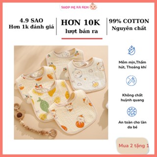[TẶNG QUÀ] Yếm Cho Bé, Yếm Chữ U vải xô Muslin 6 Lớp, Yếm Quàng Cổ, Yếm Ăn Dặm, Yếm Dãi Cho Bé
