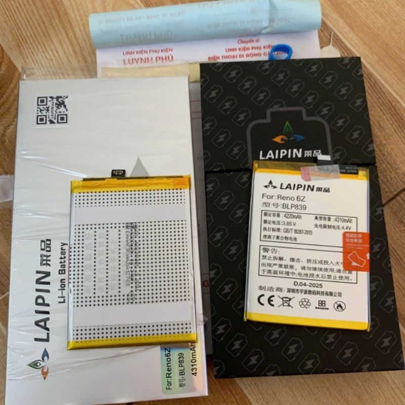 Pin oppo Reno 6Z 5G/ A95 5G/ BLP839 4310mAh bao test