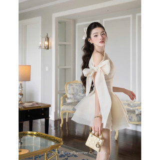 ĐẦM MIDI 2S CỘT VAI NUDE LÔNG NỔI