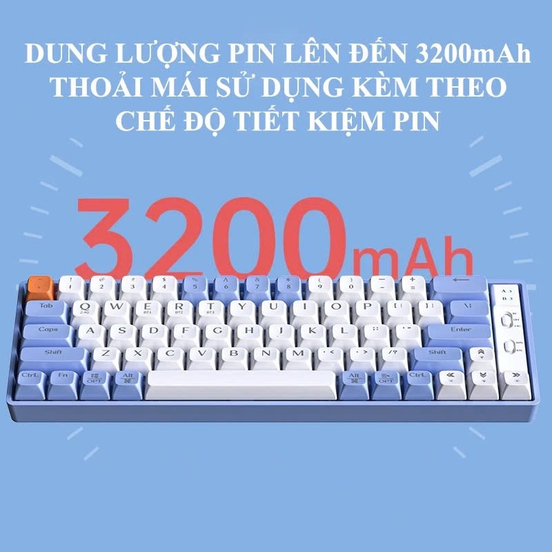 Bàn phím cơ không dây LANGTU GK65, goldenswitch HOTSWAP 3 chế độ kết nối, hỗ trợ Win/Mac | BigBuy360 - bigbuy360.vn