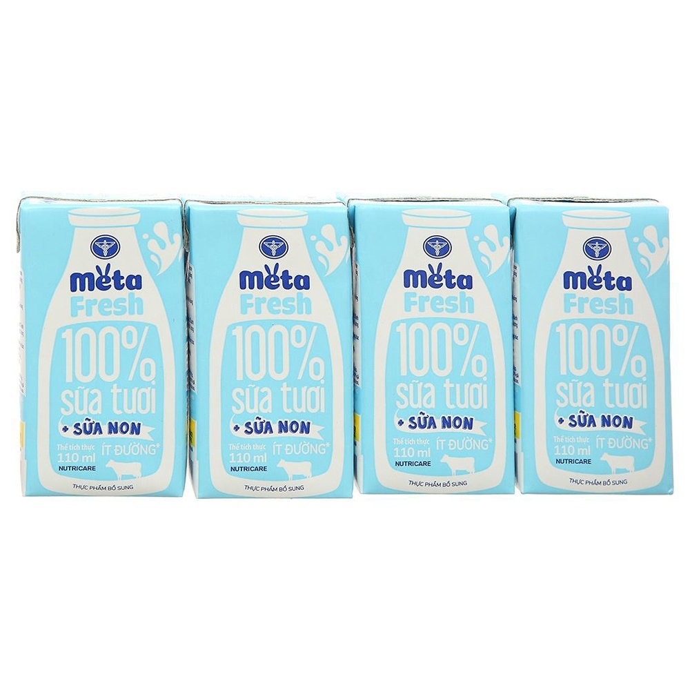 [Combo 3 lốc] Sữa tươi Meta Fresh Nutricare 110ml