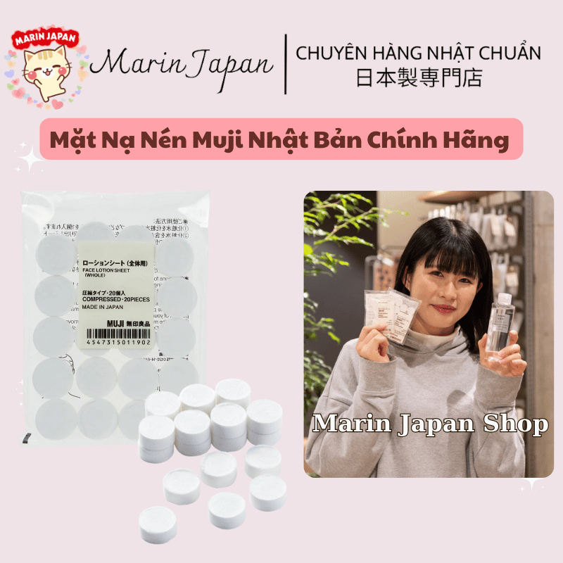 (Hàng store Nhật) Mặt nạ giấy nén Muji Chính Hãng Nhật Bản - Marin Japan Shop