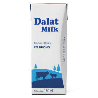 [Combo 3 lốc] Sữa tươi Dalat Milk 180ml