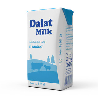 [Combo 3 lốc] Sữa tươi Dalat Milk 110ml - ít đường