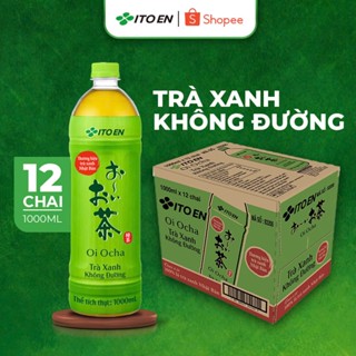 Oi Ocha - Trà Xanh Không Đường (1000mL x 12chai)