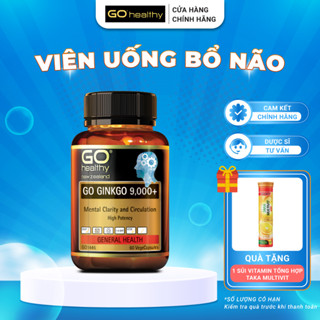 Viên Uống Bổ Não Go Healthy Go Ginkgo 9000 Giúp Tăng Cường Trí Nhớ, Khả Năng Tập Trung 30/ 60 Viên