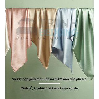 Bộ Ga Gối Phi Lụa Chăn Trơn bông lông vũ nệm |25-30cm| Trinh Bedding