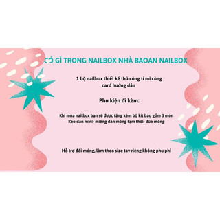 Nailbox thiết kế mắt mèo ánh trắng nền hồng drom ovan đính dây xích charm đá siêu sáng siêu chắc M445 by bao an nail