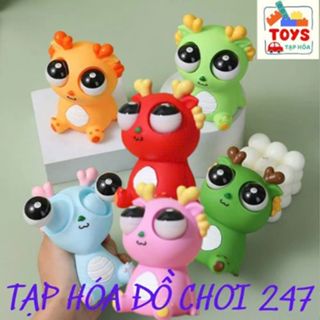   TO  COMBO 3,5 Rồng Mắt Lồi Đồ Chơi Squishy Nắn Bóp Đàn Hồi Giảm Stress Rồng Động Vật Mắt Lồi Gấu Bông Đồ Chơi Vô Tri 