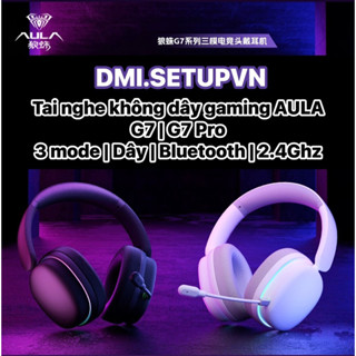 🎧 [HOẢ TỐC] Tai nghe không dây gaming Aula G7 | G7 Pro | 3 Mode | Bluetooth 5.3 | 2.4Ghz | Dây