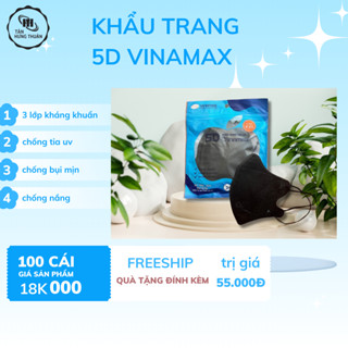 ( COMBO 10 GÓI 100 CHIẾC ) khẩu trang 5D VINAMAX chính hãng siêu tiết kiệm chống nắng hiệu quả