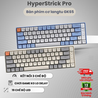Bàn phím cơ không dây LANGTU GK65, goldenswitch HOTSWAP 3 chế độ kết nối, hỗ trợ Win/Mac