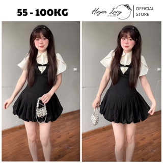 VÁY nữ bigsize tay bồng dáng BÍ PHỐI TƠ tiểu thư xinh xắn duyên dáng thanh lịch hot trend Huyền Lucy Bigsize 2025