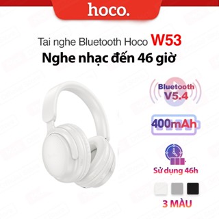 Tai Nghe Bluetooth V5.4 Hoco W53 giảm đau tai khi sử dụng có mút đệm hạn chế âm thanh phát ra,pin 400mAh