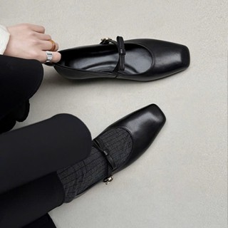  ENSo - Giày Đế Bệt Ballet Da Thật Alice Shoes 