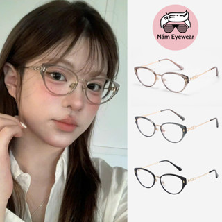 Gọng kính mắt mèo cao cấp chuyên lắp cận lọc ánh sáng xanh Nấm Eyewear S12008