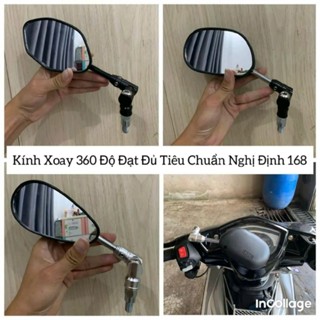 Gương Xe Máy Xoay 360 Độ Ab 125 Wave Vision Vario Winner Sh Lead Kính Chiếu Hậu Gập