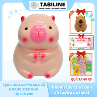 Heo đất ống tiết kiệm tiền lỗ tròn capybara size lớn cute LD55 - TABILINE