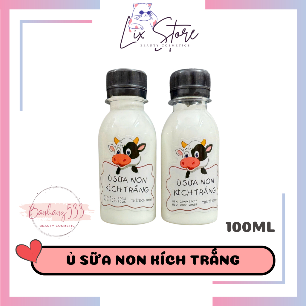[1 Chai] Ủ sữa non kích trắng body 100ml
