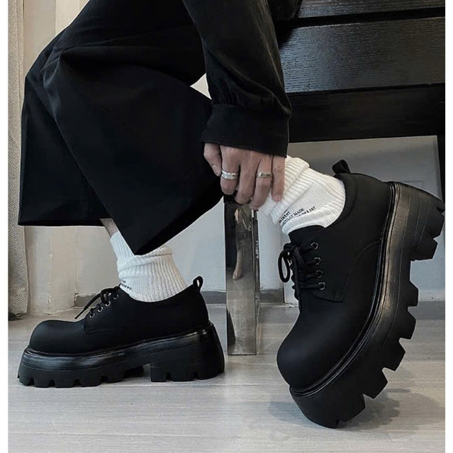 Giày đốc chunky đế cao 7cm khâu sẵn