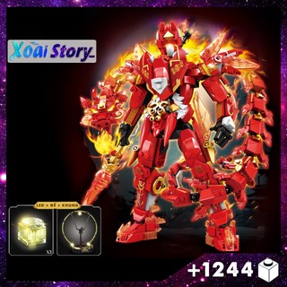  Đồ chơi lắp ráp mô hình robot rồng Nezha Dragon size lớn mã K2027+1244 chi tiết 