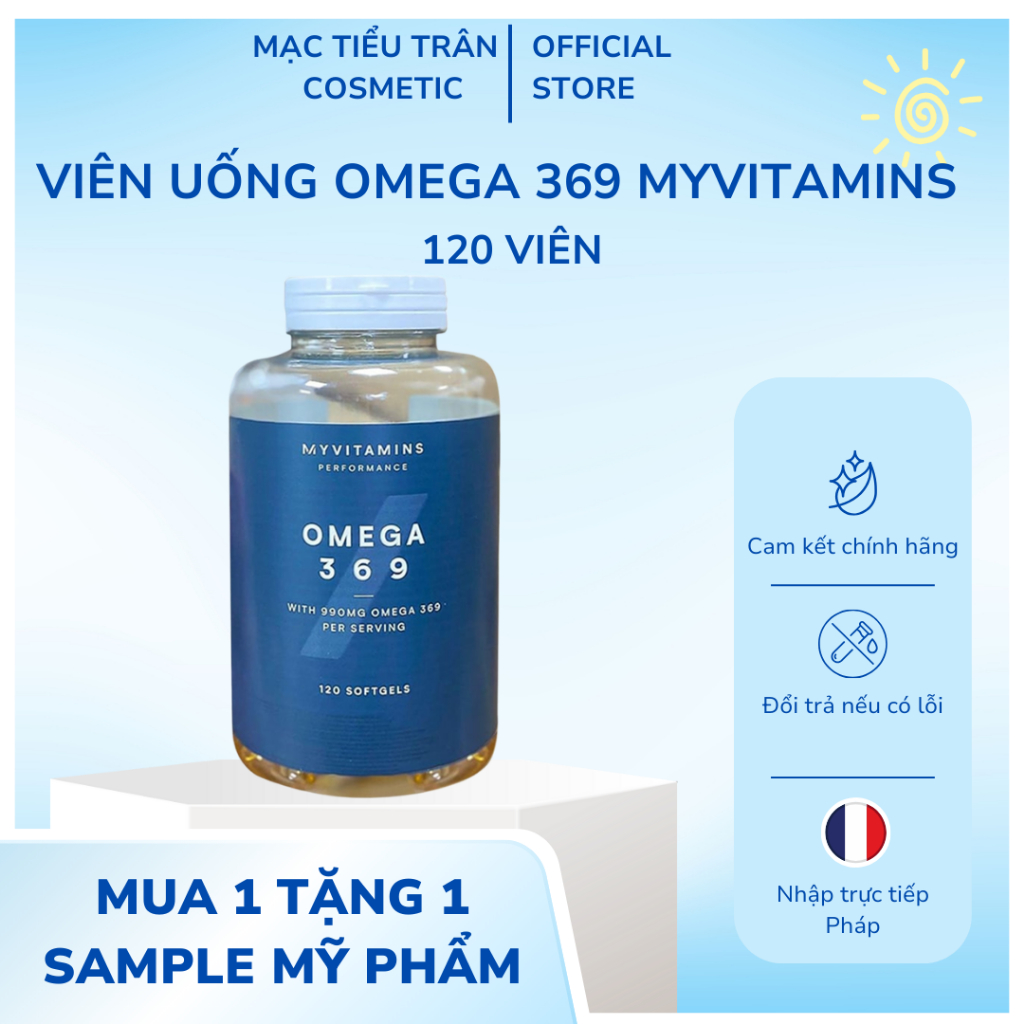Viên uống bổ sung Omega 369 Myvitamins Pháp 120 viên