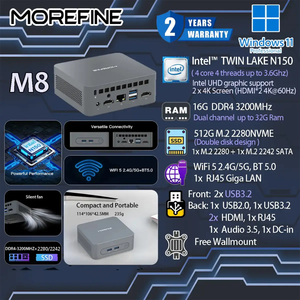 Mini PC Intel N100 Zotac Nano Zbox-CI337 12th Tiny DDR5 | BigBuy360 - bigbuy360.vn