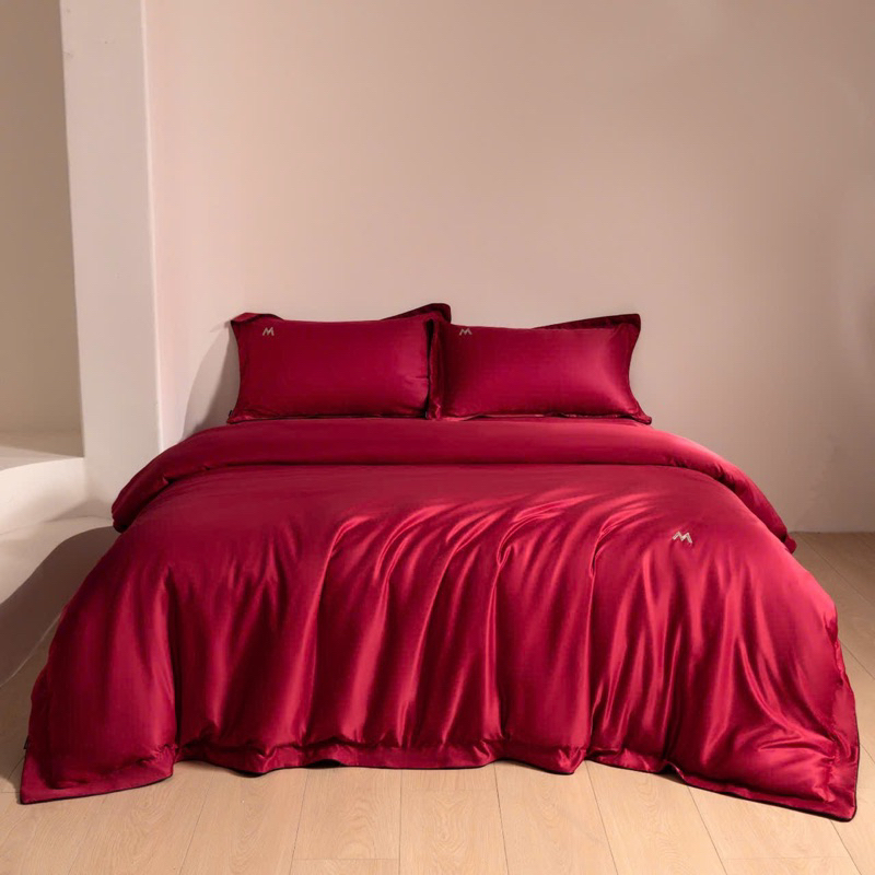 Bộ chăn ga gối phi lụa Mark cross