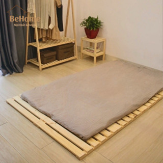 Giường Ngủ Pallet Gỗ Thông Gấp Gọn Đủ Kích Thước Cao 3cm, Decor Homestay.