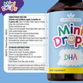 DHA Drops Anh dạng giọt 50ml cho bé từ 3 tháng