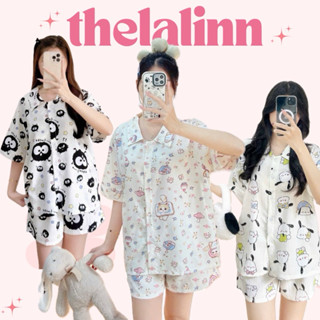    ẢNH THẬT   Bộ ngủ nữ đũi xốp cổ vuông nhọn hoạ tiết dễ thương. Set pijama xốp hàn nhiều màu form rộng 