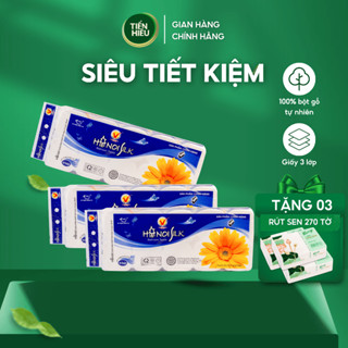 [COMBO SIÊU TIẾT KIỆM] Mua 3 Bịch GVS HanoiSilk 3 Lớp Ko Lõi/ Có Lõi Tiết Kiệm - Tặng 3 Bịch Giấy Ăn Fairy Sen 270 Tờ