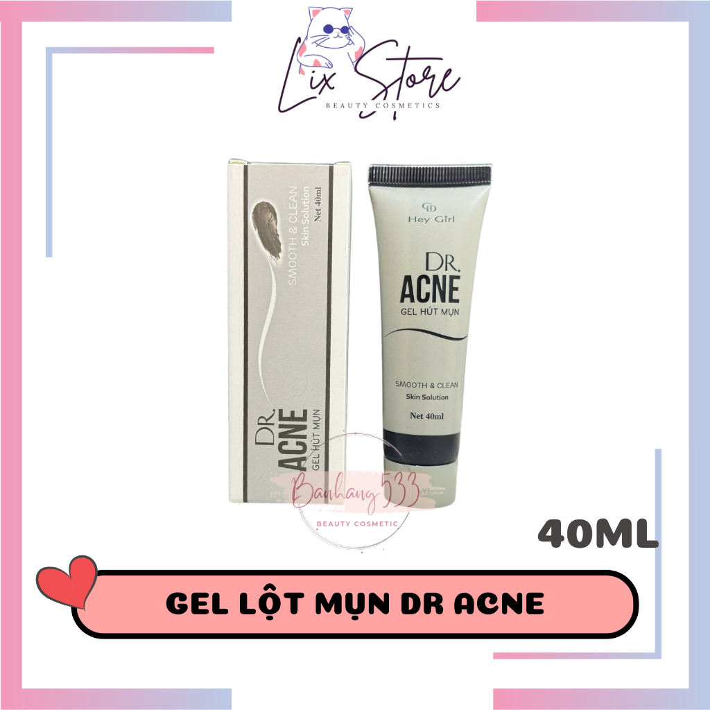 Gel lột mụn Dr Acne hỗ trợ lột mụn cám, mụn đầu đen, sợi bã nhờn trên da