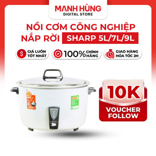 Nồi cơm điện công nghiệp nắp rời Sharp KSH-D55V/D77V/D1010V & KSH-H90V-SL - 5Lit/7Lit/10Lit/9Lit - Bảo hành 12 tháng
