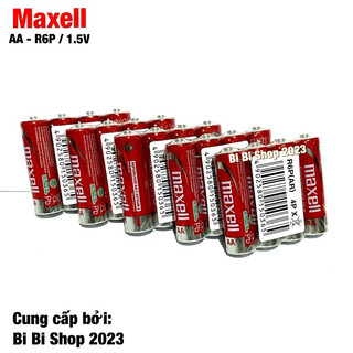 20 viên pin aa maxell r6p cacbon chính hãng made in indonesia