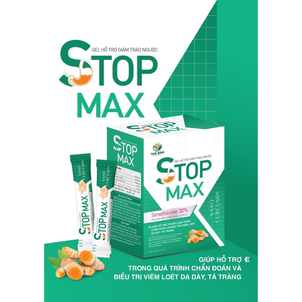 Gói Uống Giảm Trào Ngược Dạ Dày Stop Max – Gói Uống Giảm Đau Dạ Dày Hết Lo Viêm Loét Dạ Dày – Hộp 20